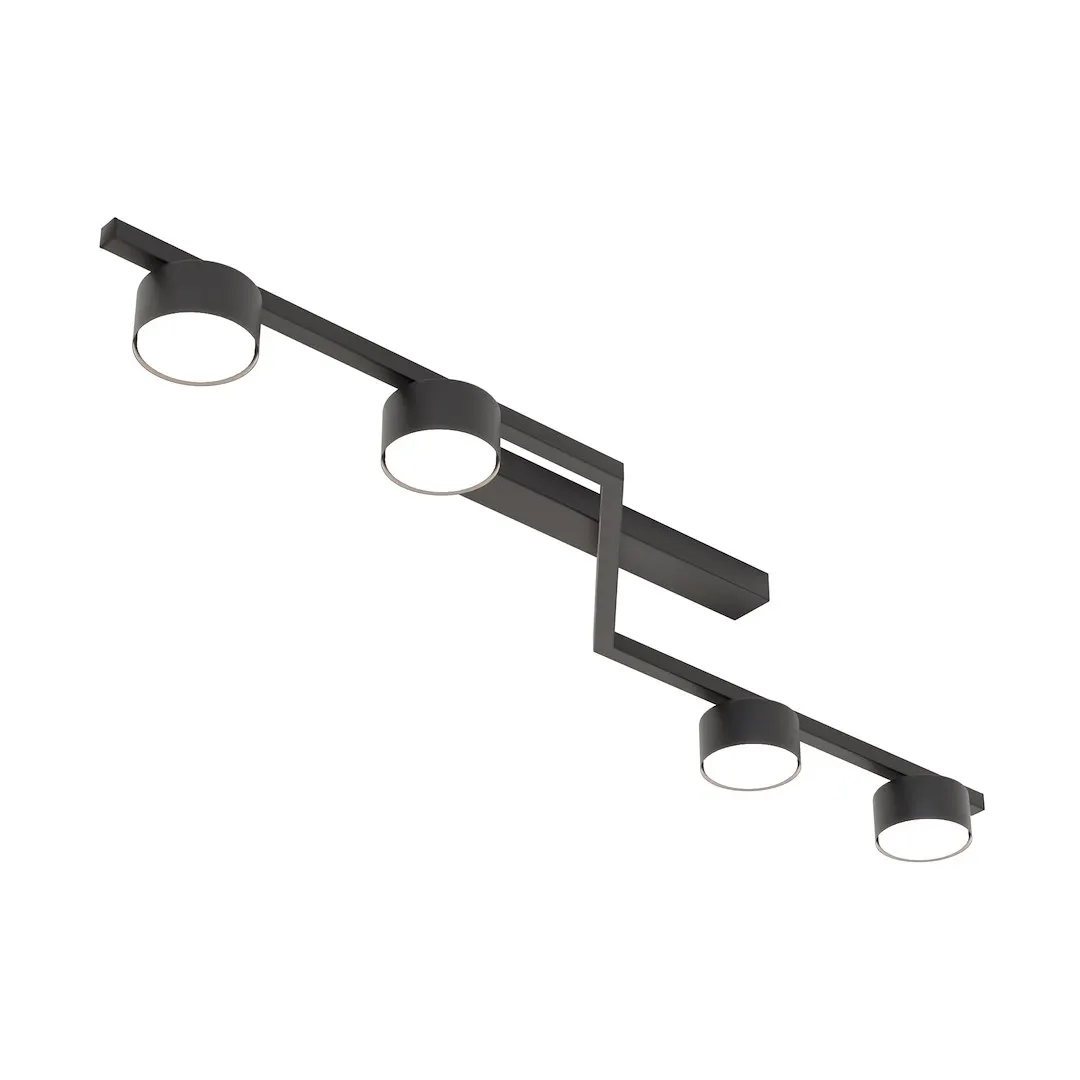 Lampa sufitowa plafon SKAN 4 czarna — zdjęcie 3