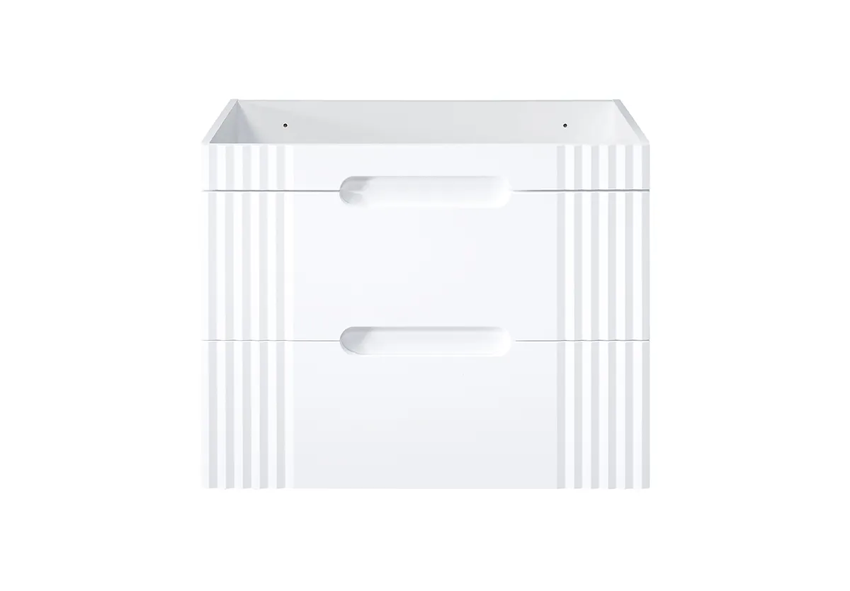 Szafka pod umywalkę z 2 szufladami FIJI biała 80x62x46cm - FIJI_WHITE_82-80-D-2S