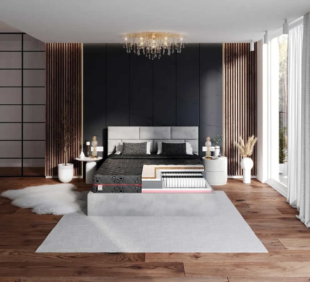 Materac multipocketowy FORZA - 120 x 200 - H4 twardy / H3 średnio twardy — zdjęcie 3