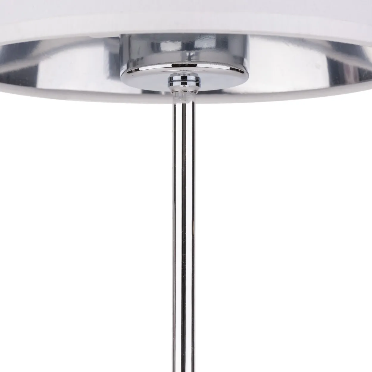 Lampka nocna GLORY chromowana z białym abażurem 33x20cm - TK_5495