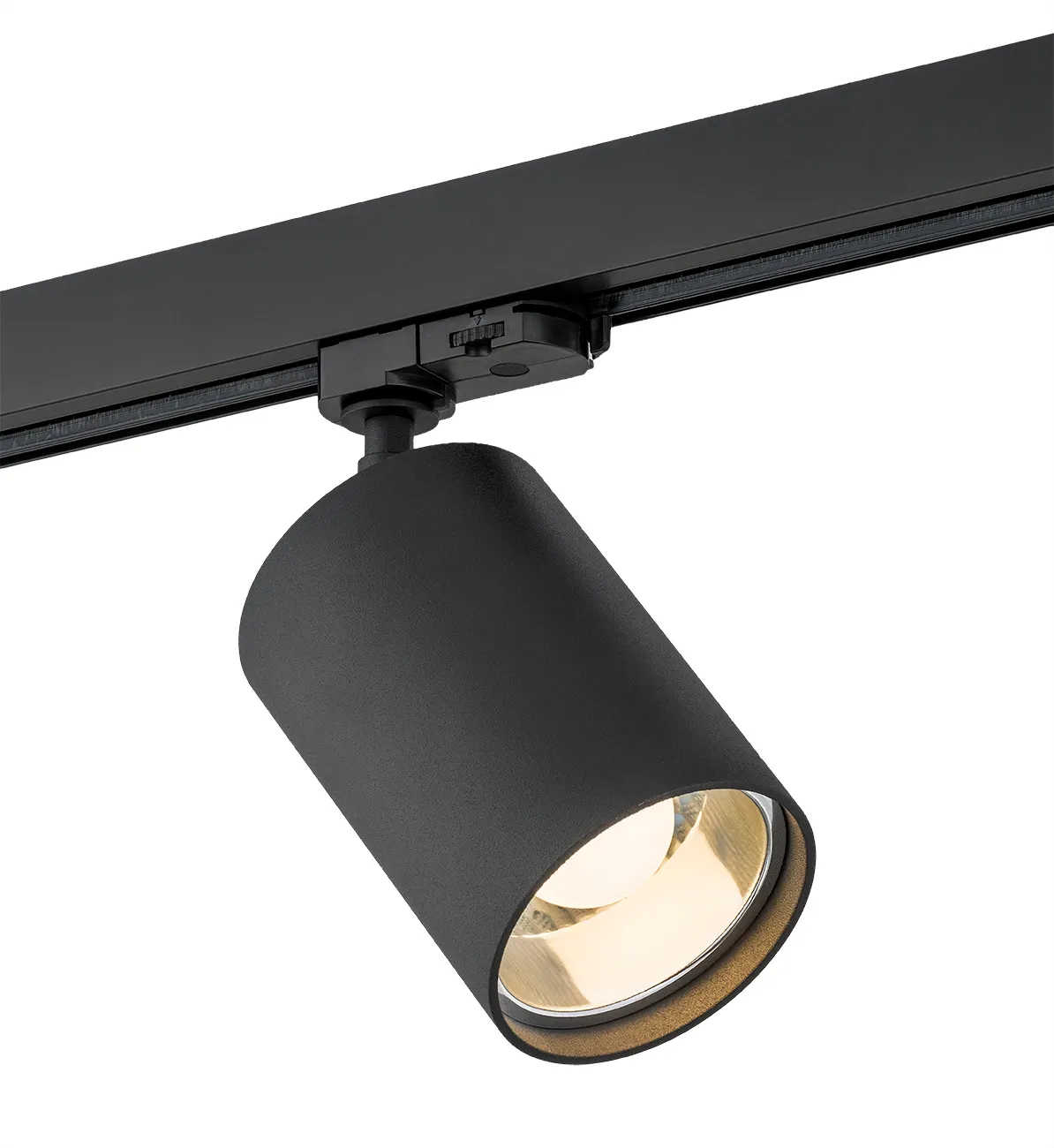 Reflektor BERGEN czarny okrągły z możliwością montażu do szyny 24x9cm Reflektor BERGEN czarny okrągły z możliwością montażu do szyny 24x9cm