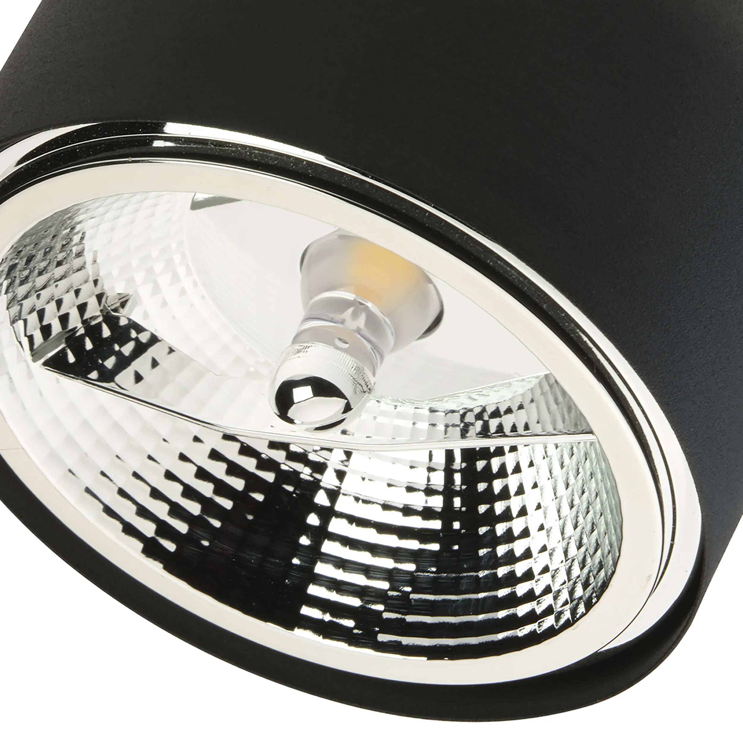 Reflektor listwowy TRACER czarny z chromowanymi elementami trójobwodowy 18x11cm - TK_6056