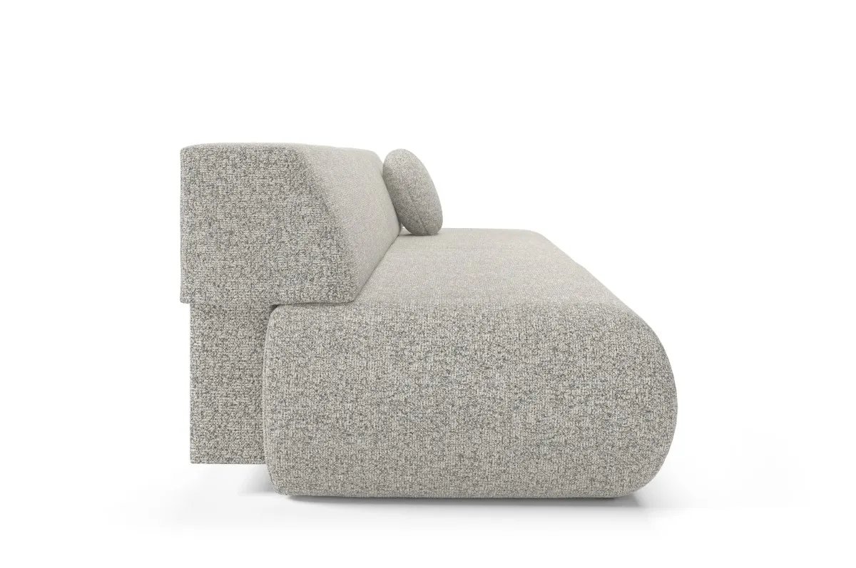 Sofa rozkładana z pojemnikiem PUENTE 214 cm szara