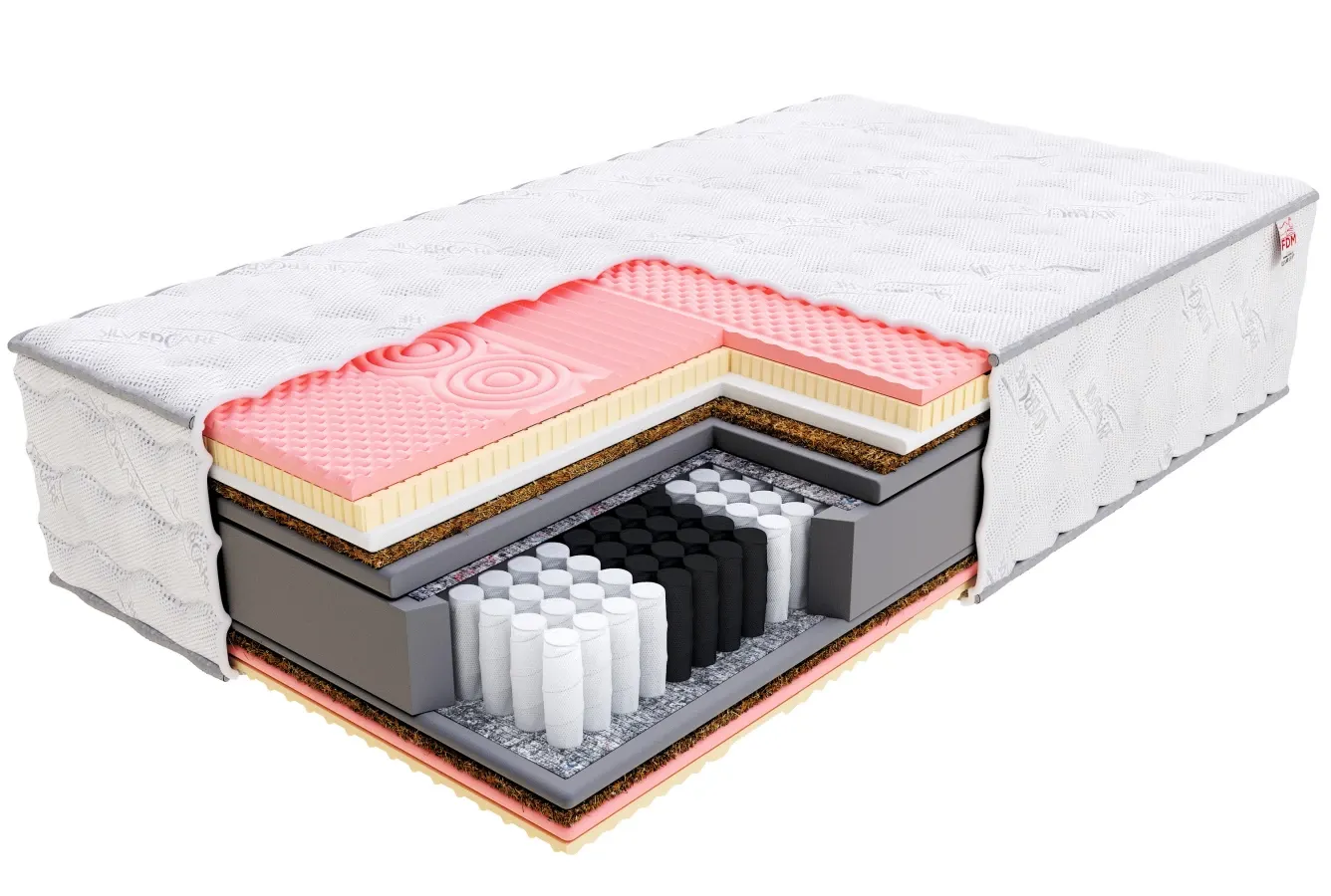 Materac multipocketowy CALYPSO 100x200x32 - H4 twardy / H5 średnio twardy