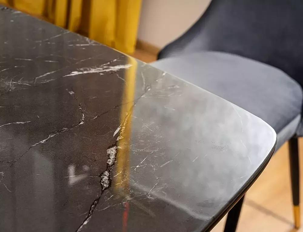 Stół CYRYL I 80x140 nowoczesny glamour, efekt kamienia Signal - CYRYLCC140