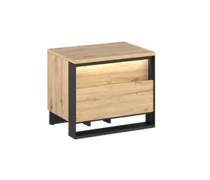 Szafka nocna LED Quant QS-03 dąb artisan/czarny