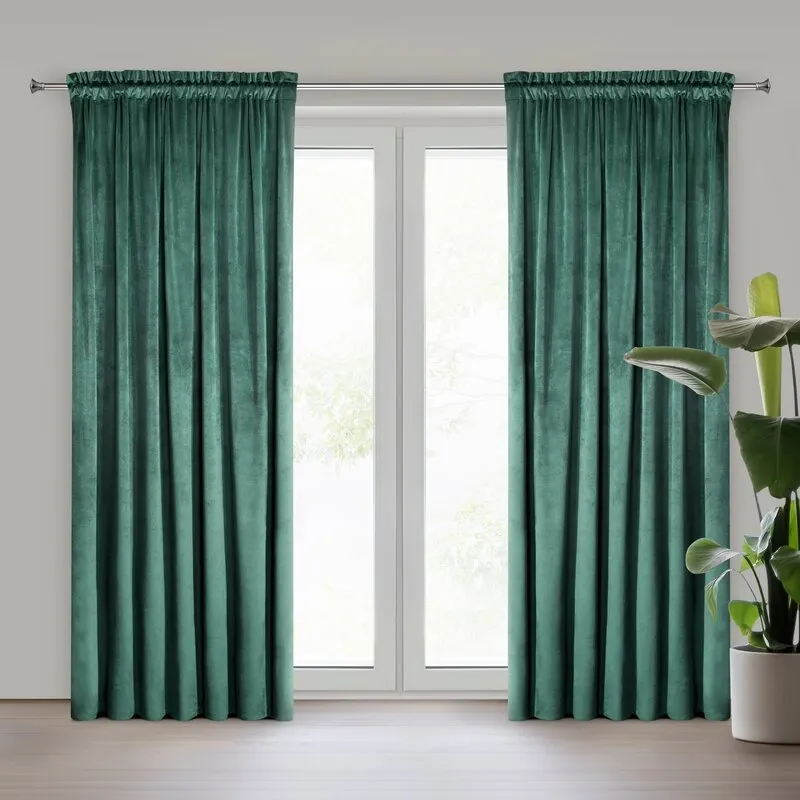 ZASŁONA GOTOWA PIERRE NA TAŚMIE 140X300 CM CIEMNOTURKUSOWY