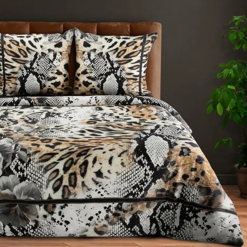 Pościel satynowa EVA 20 160 X 200 CM JASNOBRĄZOWY - EU_461765