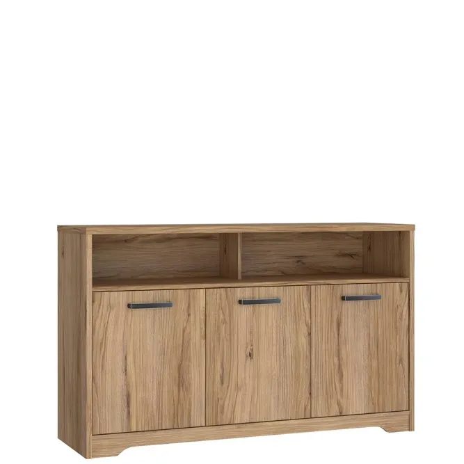 Komoda 3-drzwiowa JOADAKIS 139 cm dąb catania Meble, Kredens, Szafka, Drewno