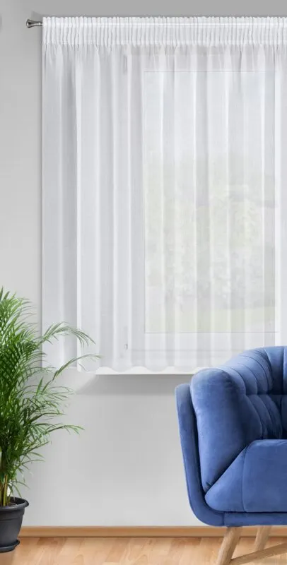 FIRANA GOTOWA ELPIDIA NA TAŚMIE 350X150 CM BIAŁY