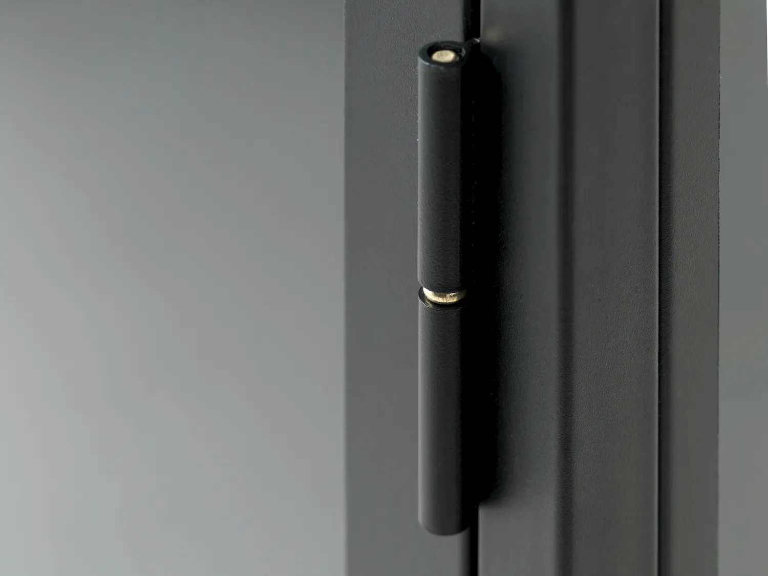 Witryna 1-drzwiowa CARMEL z przeszklonymi drzwiami i bokami 58 cm - czarna - UN_44290600