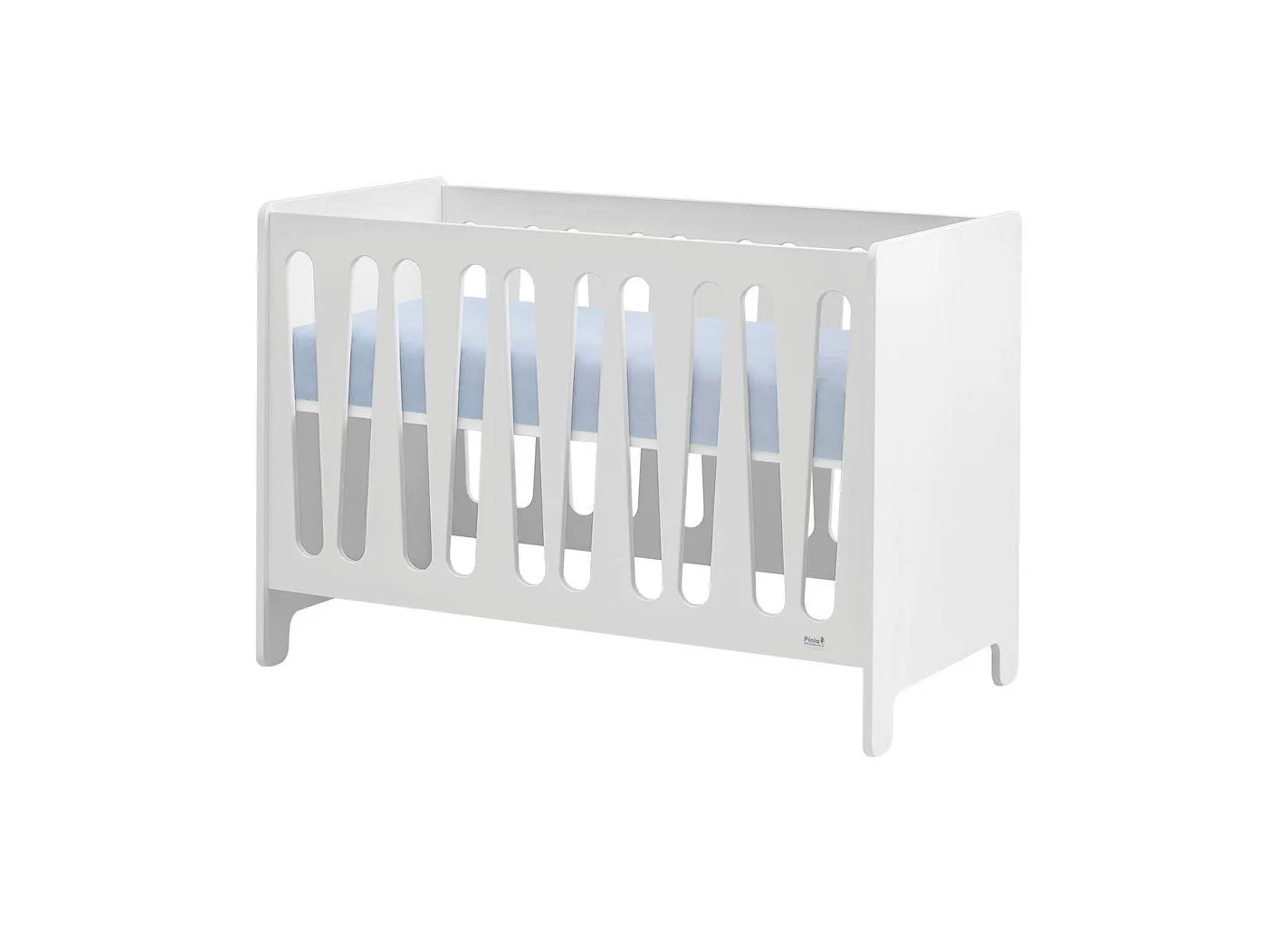 Łóżeczko dziecięce MOON regulacja wysokości 60x120 białe Łóżeczko, Meble, Łóżko dziecięce