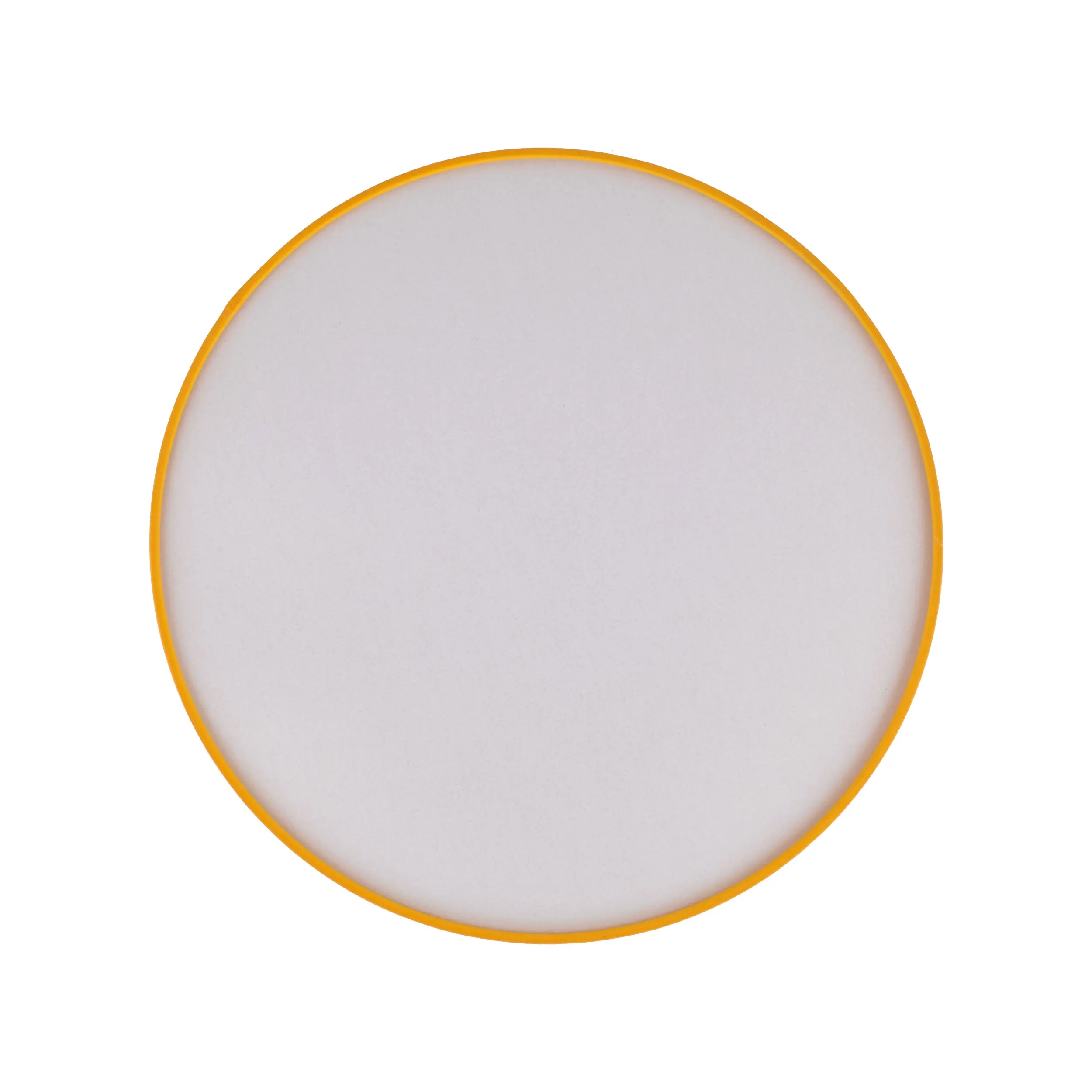 Lampa sufitowa NICOLA żółta z tkaniny z białym kloszem okrągła 38x14cm - TK_10154