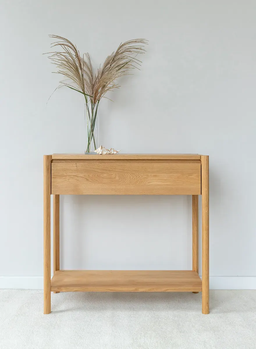 Konsola z szufladą dębowa CAMPI dąb olejowany - KULCA02