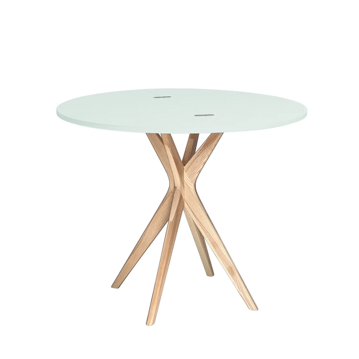 Półokrągły stół rozkładany JUBI śr. 100cm miętowy - NRGBTJ100_E11
