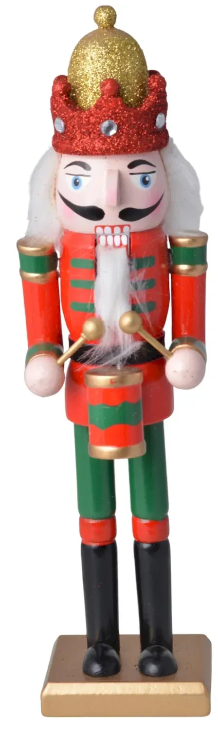 Dziadek do orzechów drewniany 2179 czerwono-zielony