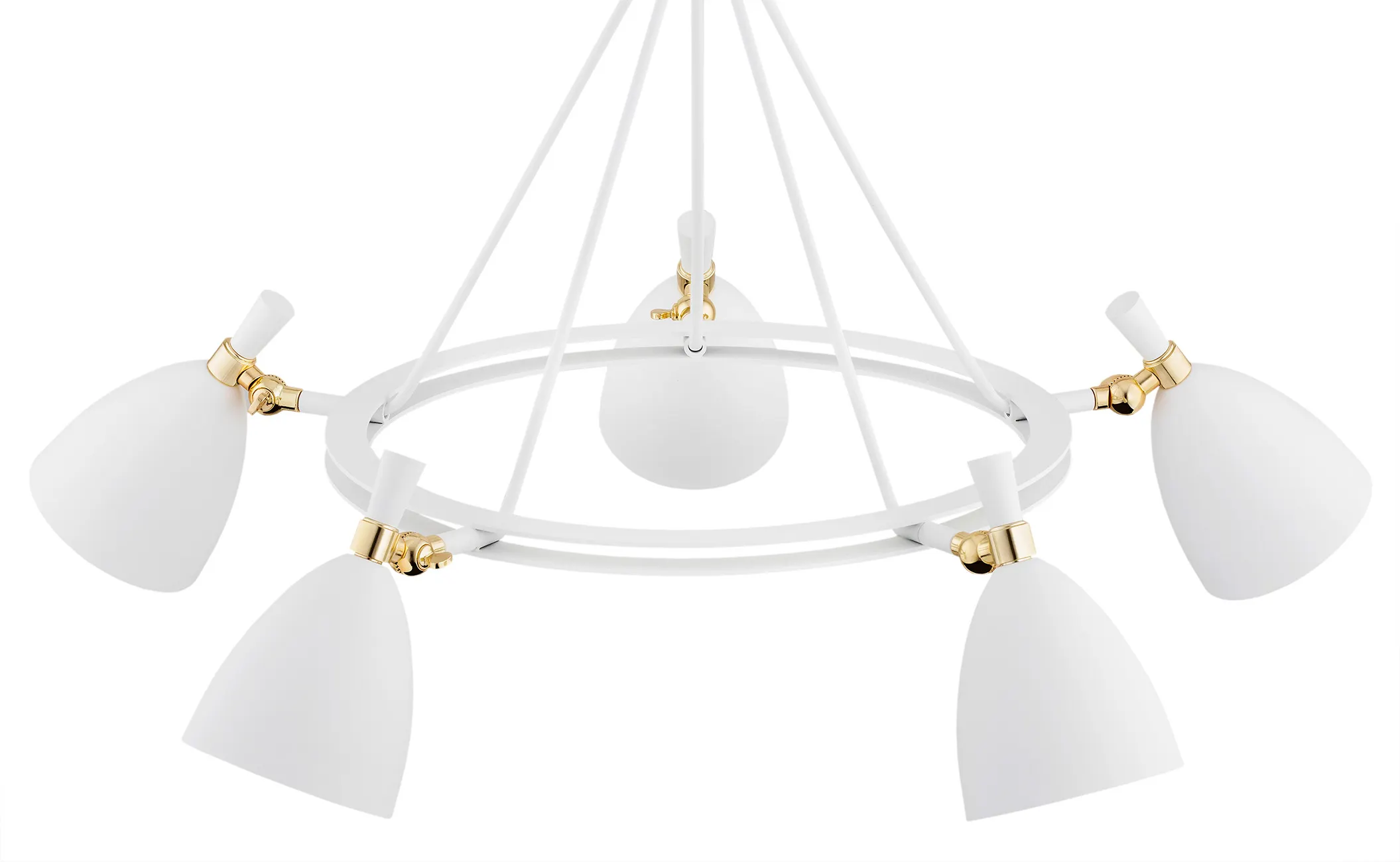 Żyrandol CHARLOTTE biały, mosiądz 92x75 cm - 2117