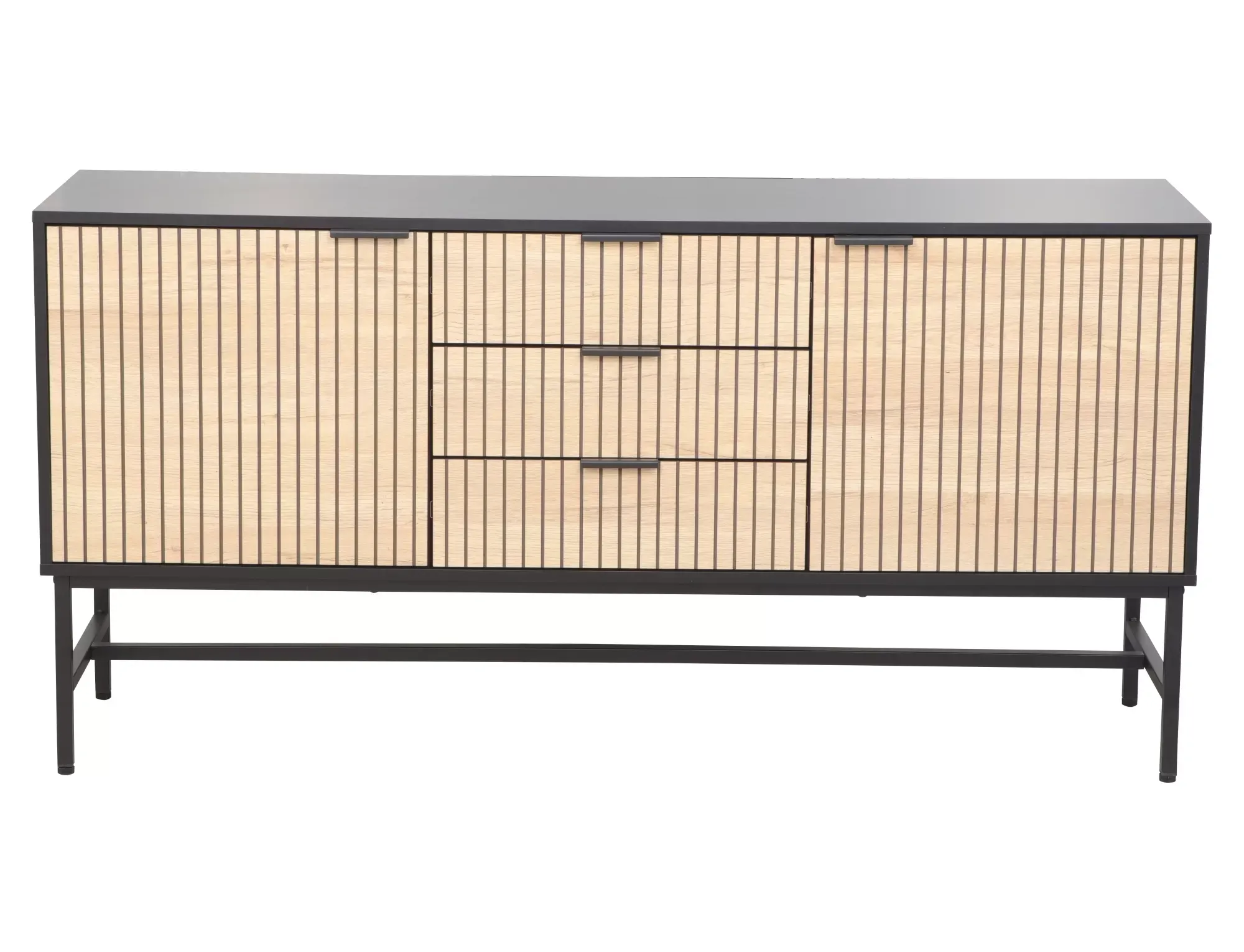 Komoda z szufladami MAGO K1 150 cm drewniano-czarna - MAGOK1