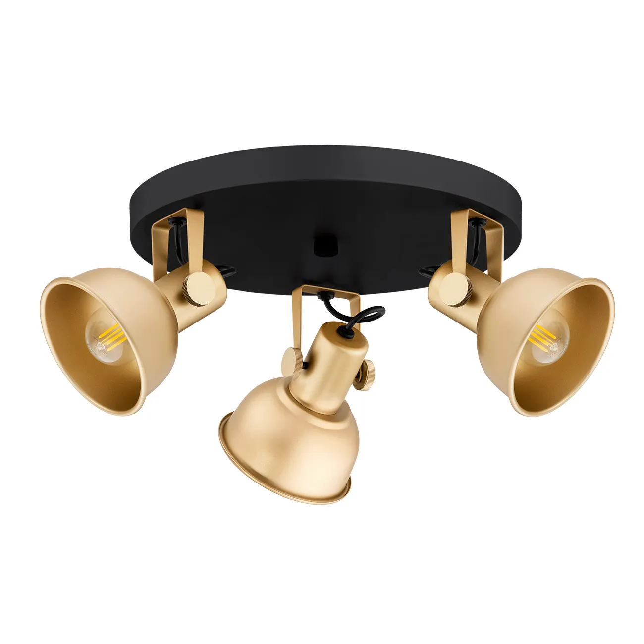 Plafon LENORA metalowy złoty czarny regulowany - 6243