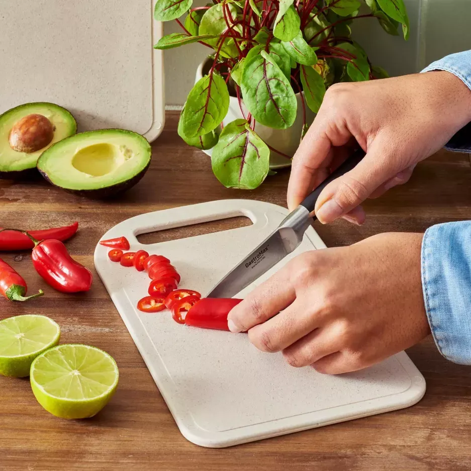 Deska do krojenia GASTROMAX BIO 25x15 cm kremowa — zdjęcie 3