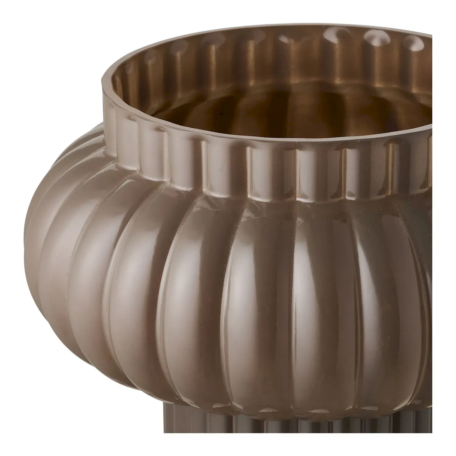 Wazon ze szkła dmuchanego VASE 27x27 cm brązowy - 4441792