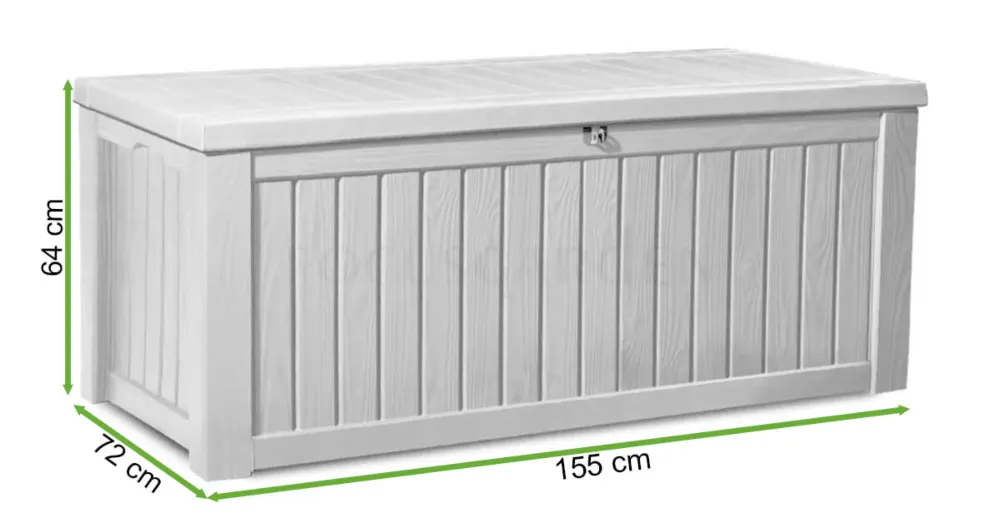 Skrzynia na taras ROCKWOOD BOX 570L Brązowy SZ155 G72 W64 - FG001088