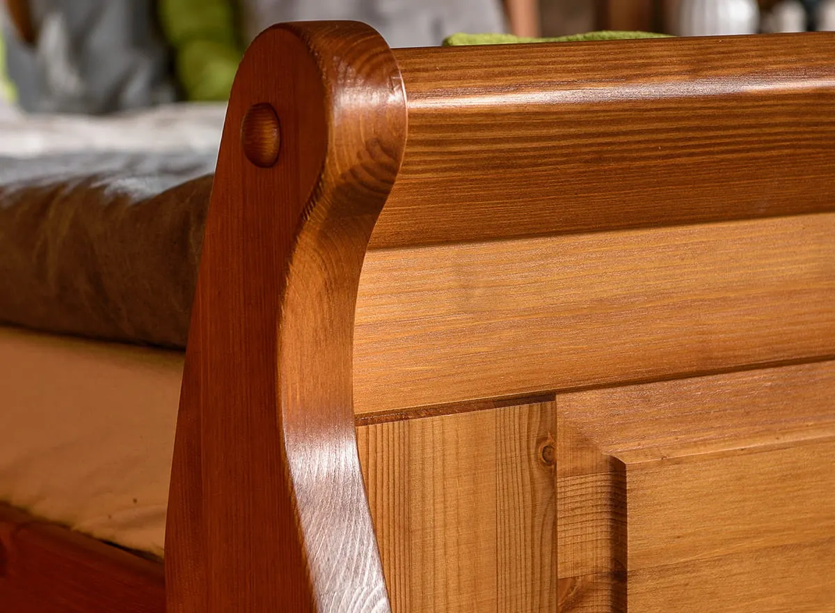 Łóżko sosnowe z 4 szufladami Toskania 160cm Kolor: bejca - PL2025