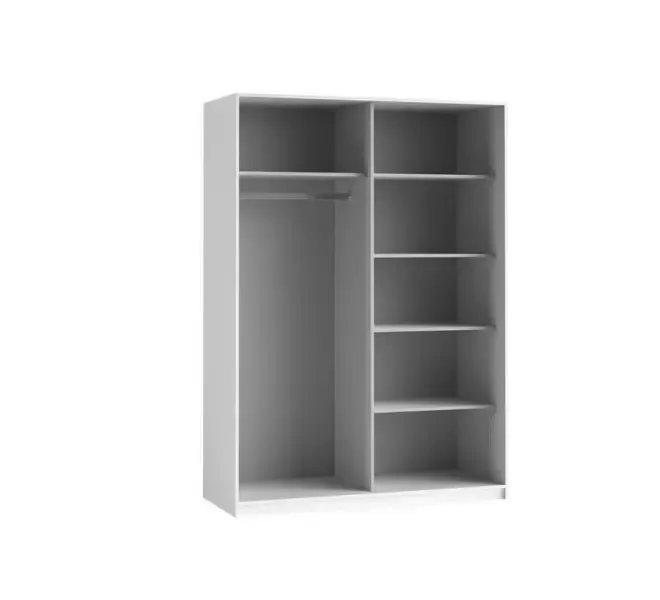 Szafa BETA 55 rozsuwana biała z lustrem 210x150x61cm - 22971655