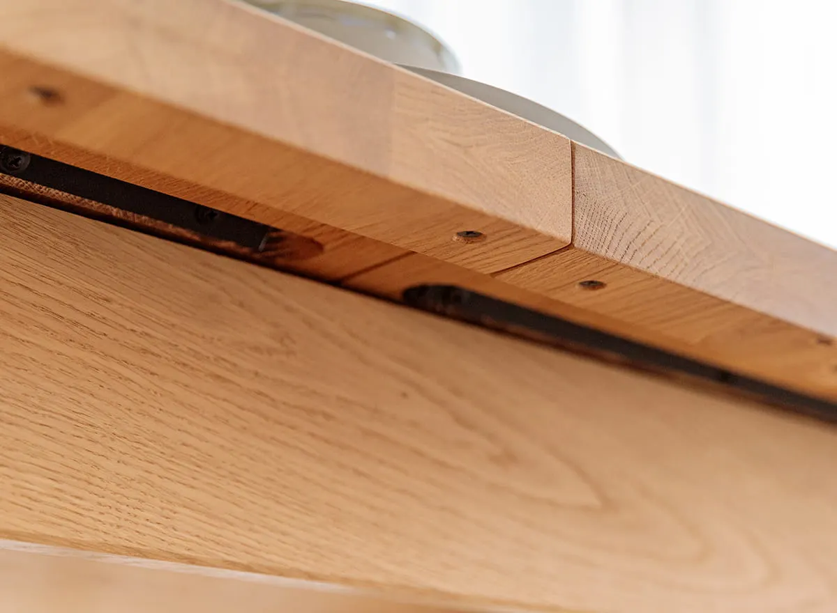 Rozkładany stół dębowy LANCIANO 100x200-290 dąb naturalny olejowany - LANCIANO200X100