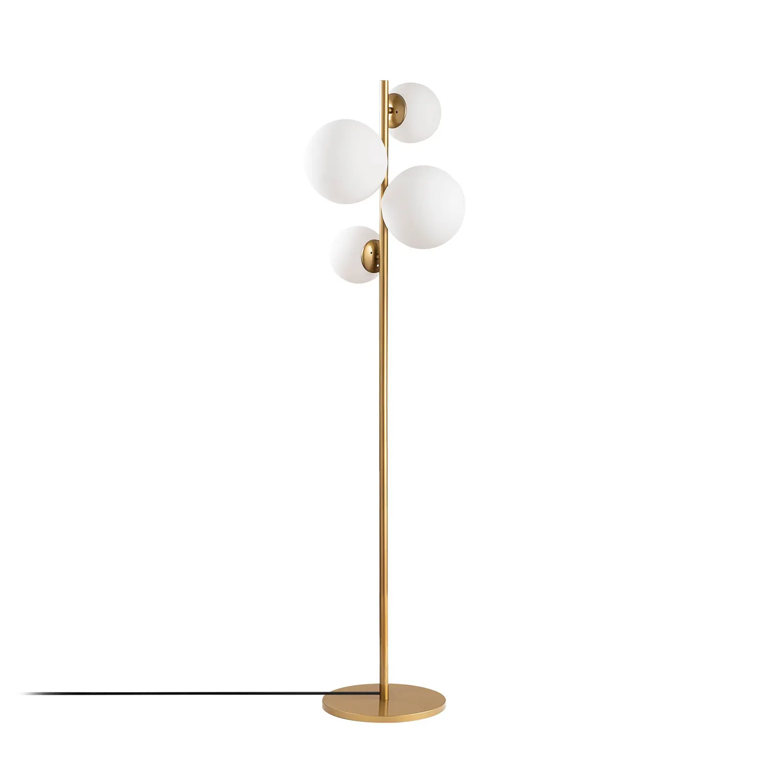 Lampa podłogowa metalowa FAZLI złota/biała Lampa podłogowa metalowa FAZLI złota/biała