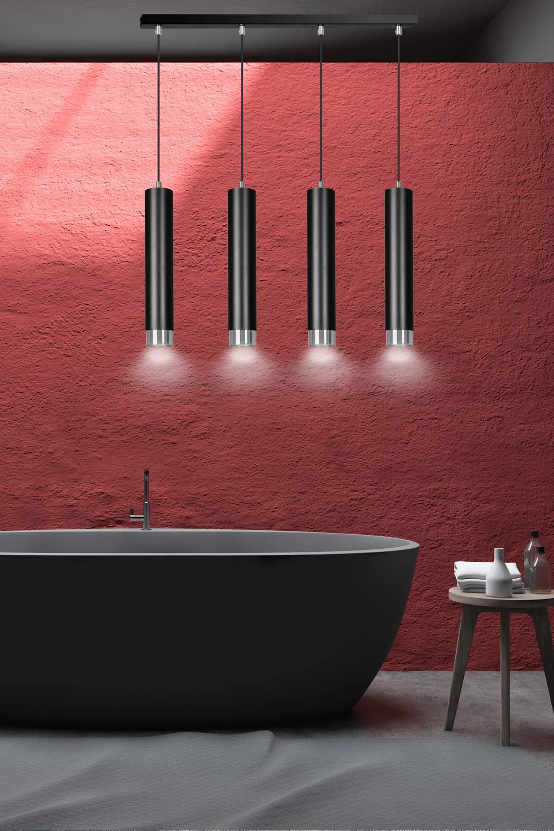 Lampa wisząca KIBO Czarny/Chrom 643/4 - 643/4