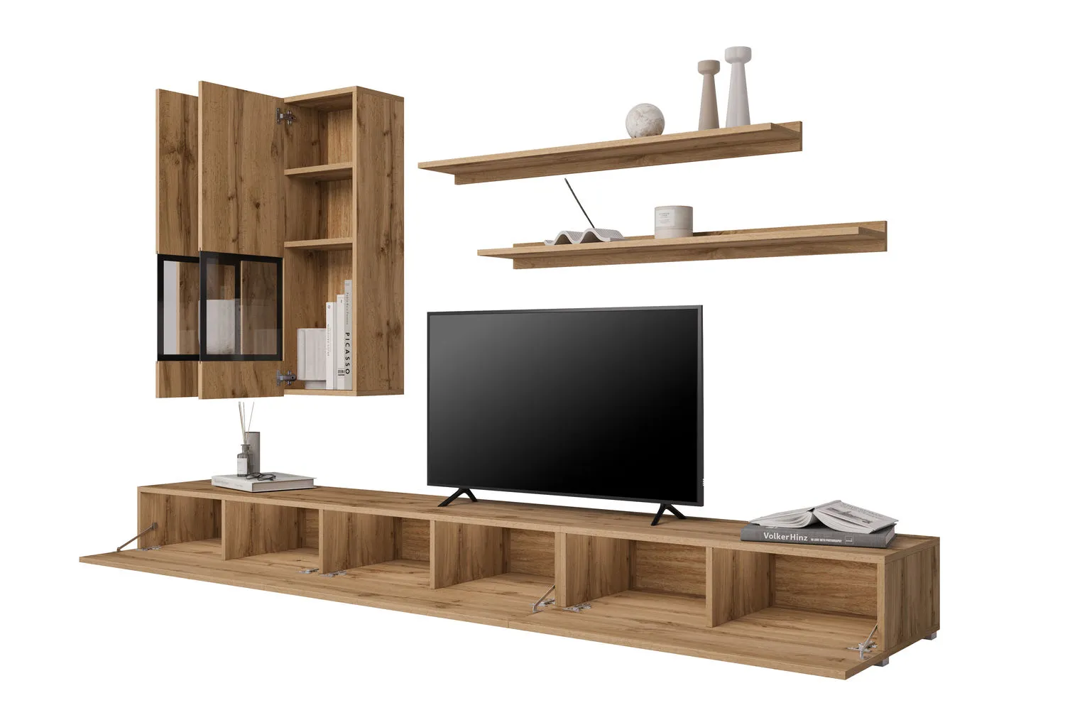 Meblościanka 5-częściowa BAROS 10 dąb wotan - 24N0BM10