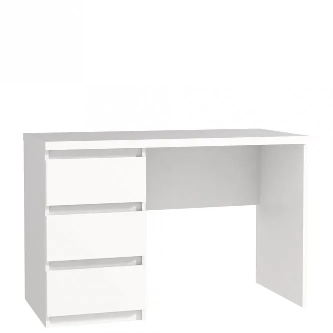 Biurko BIURKA Biały uni mat z 3 szufladami