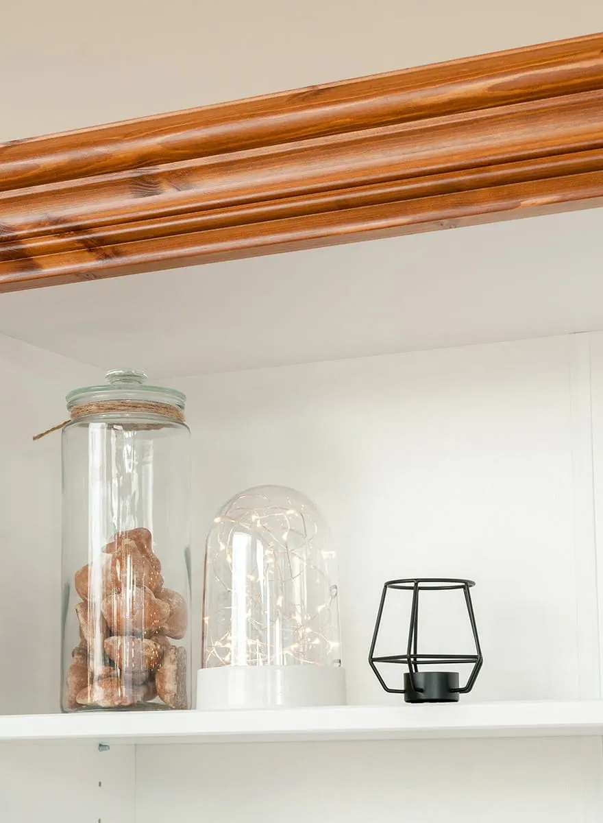 Regał sosnowy Toskania Kolor: biały, bejca - PL2050BS