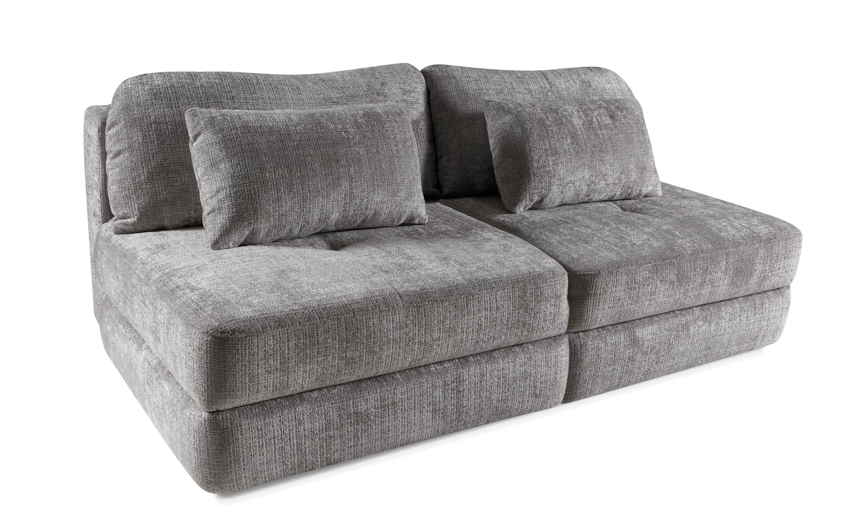Sofa rozkładana RAMARO z powiększoną powierzchnią spania Cremona 81 - szara