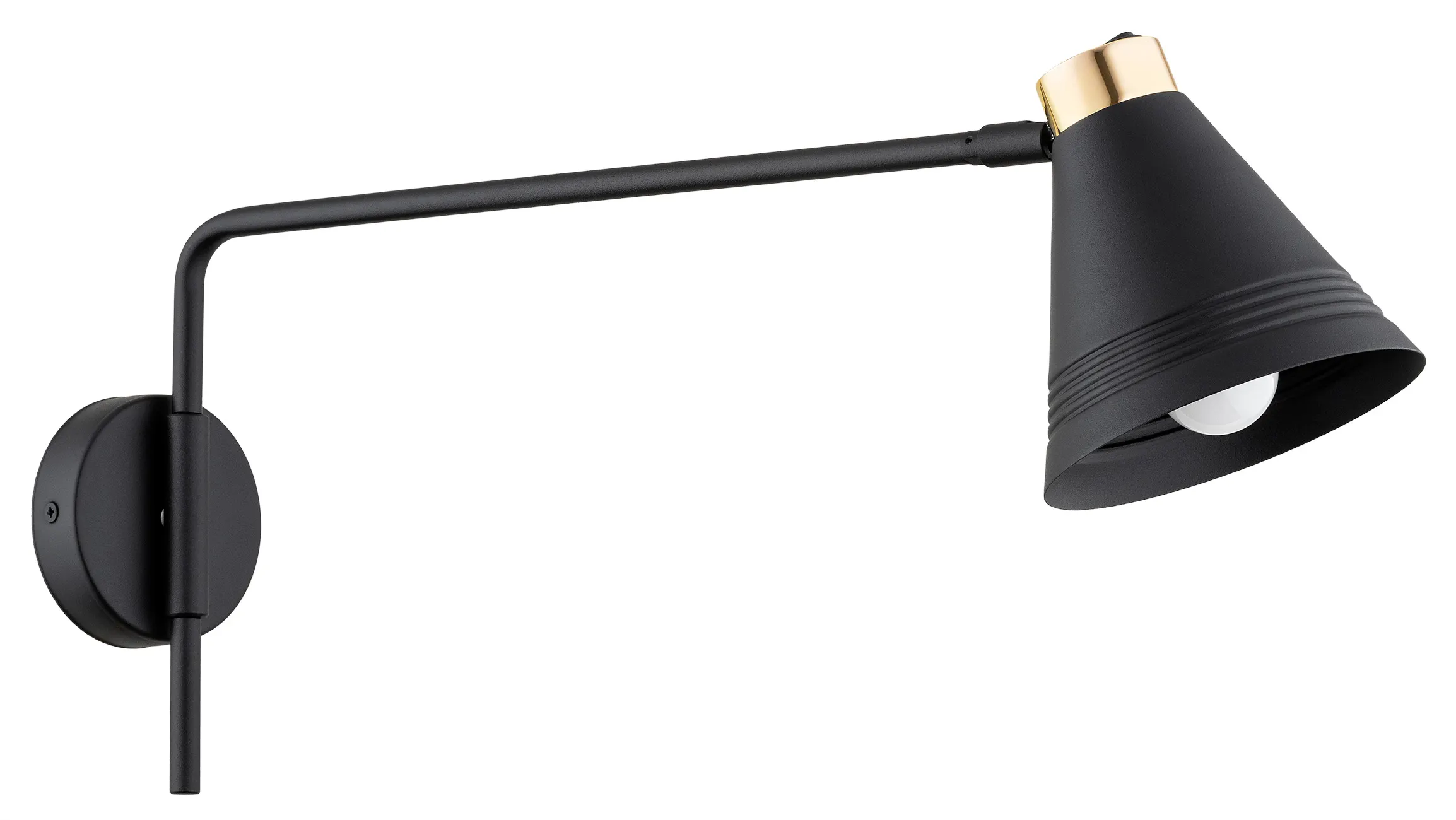 Kinkiet AVALONE metalowy czarny mosiądz - 8009