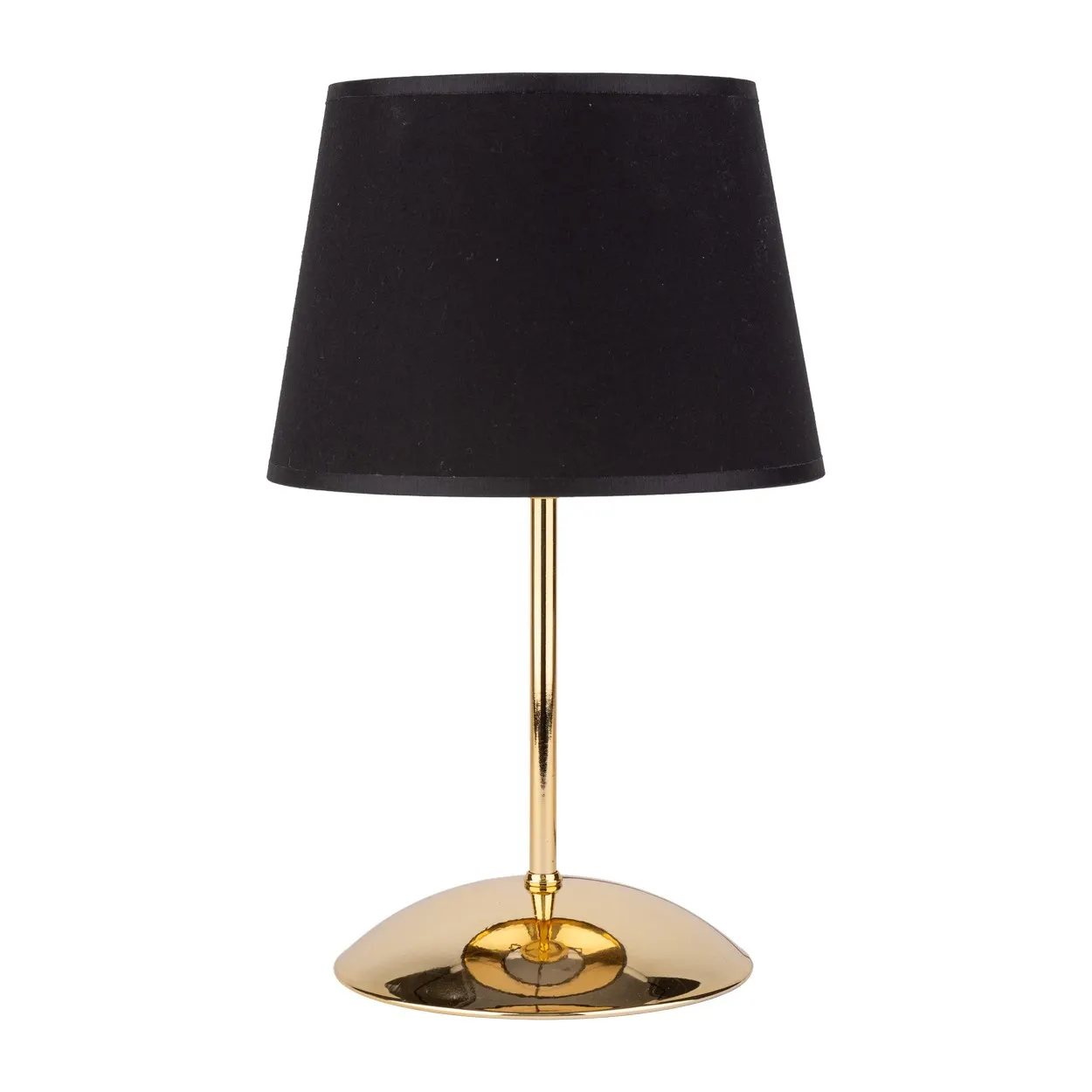 Lampka nocna GLORY złota z czarnym abażurem 33x20cm