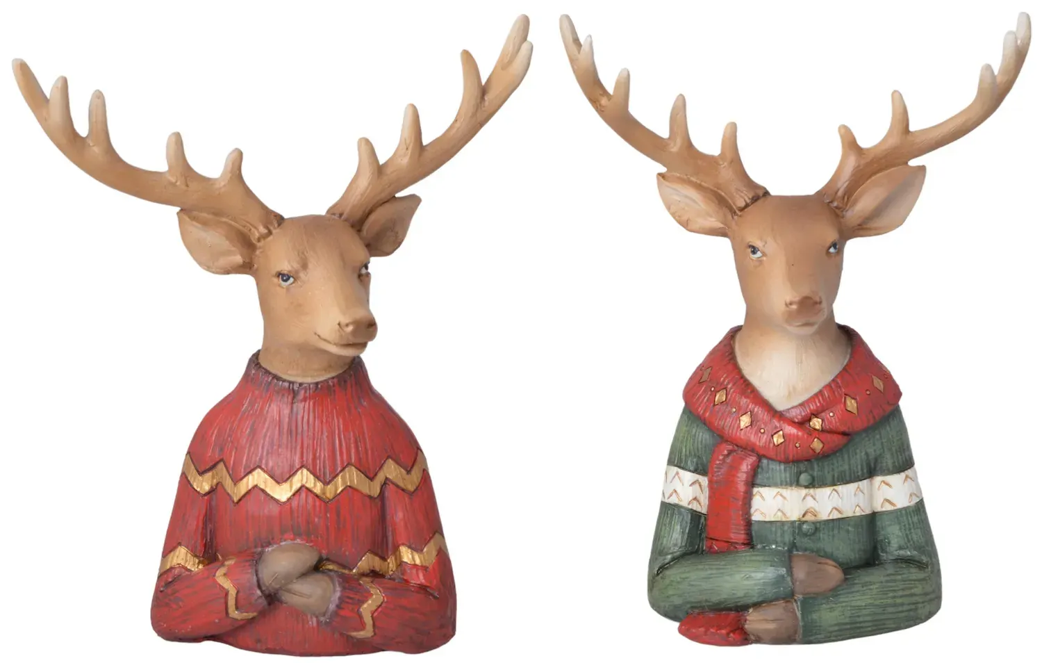 Figurka POPIERSIE RENIFERA 2 sztuki 20 cm wielokolorowe