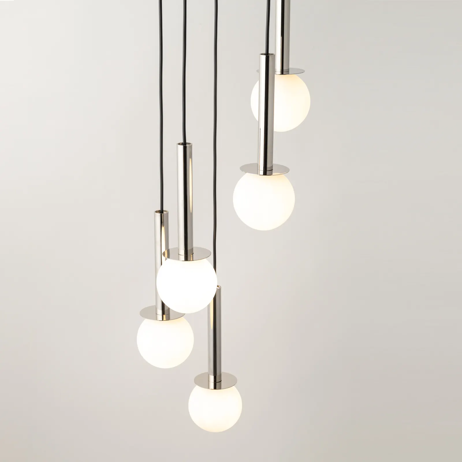 Lampa wisząca DAISY 5 czarno-srebrna - SI_40765