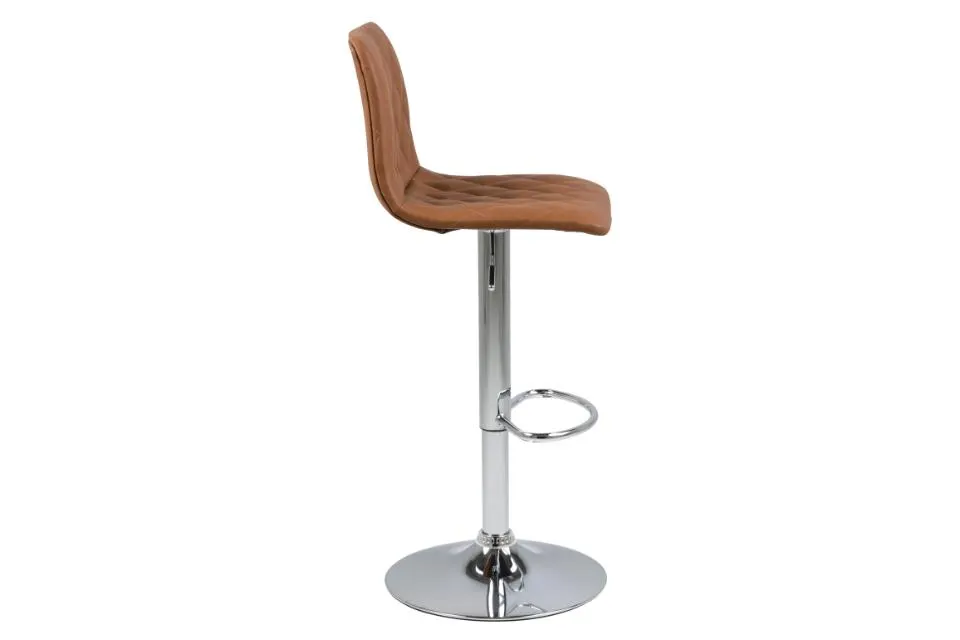 stołek barowy, taboret, podnóżek, chromowana podstawa, płytka tapicerka