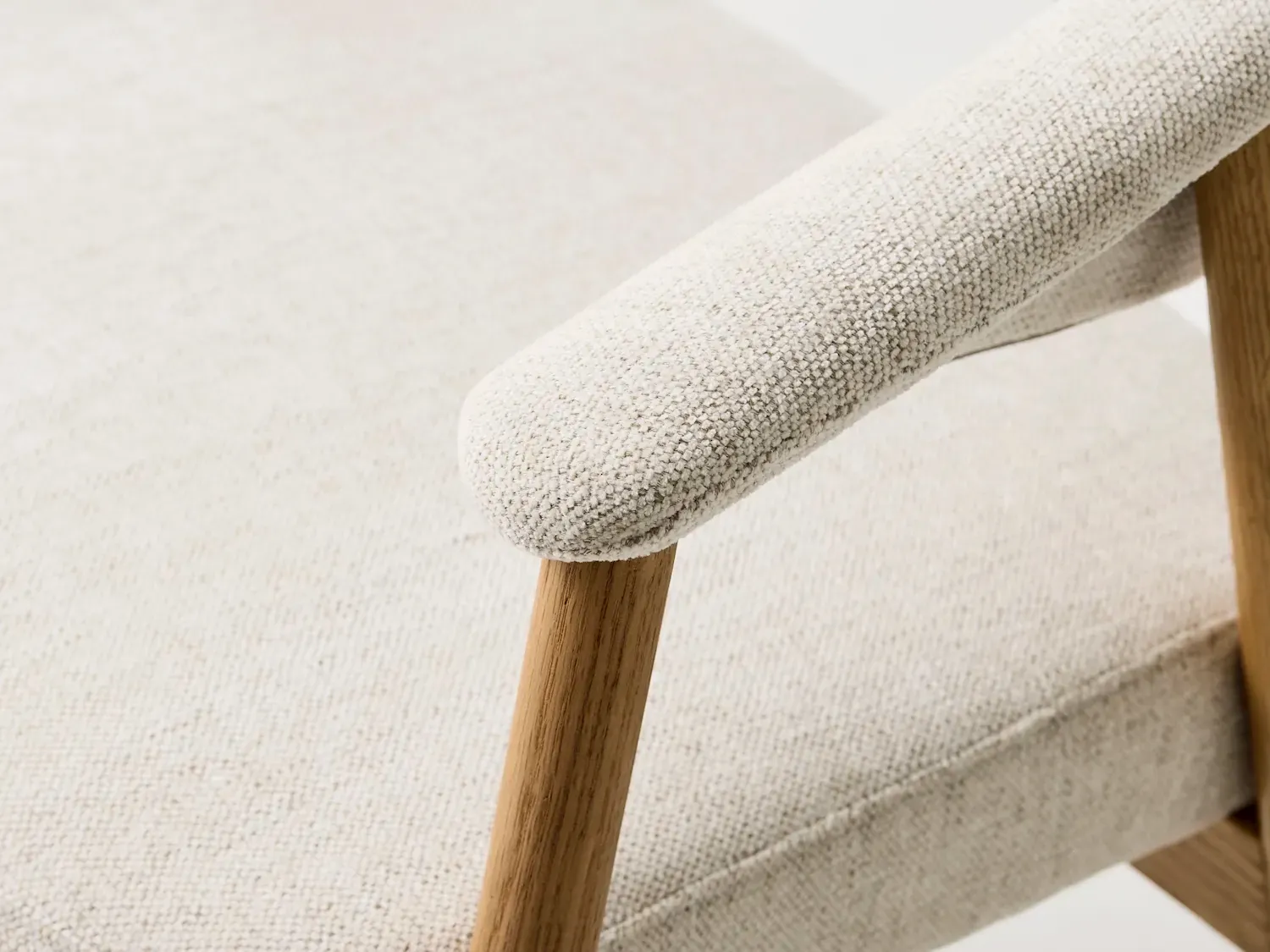 Krzesło tapicerowane ELK z podłokietnikami - piaskowy, naturalny - UN_56160000