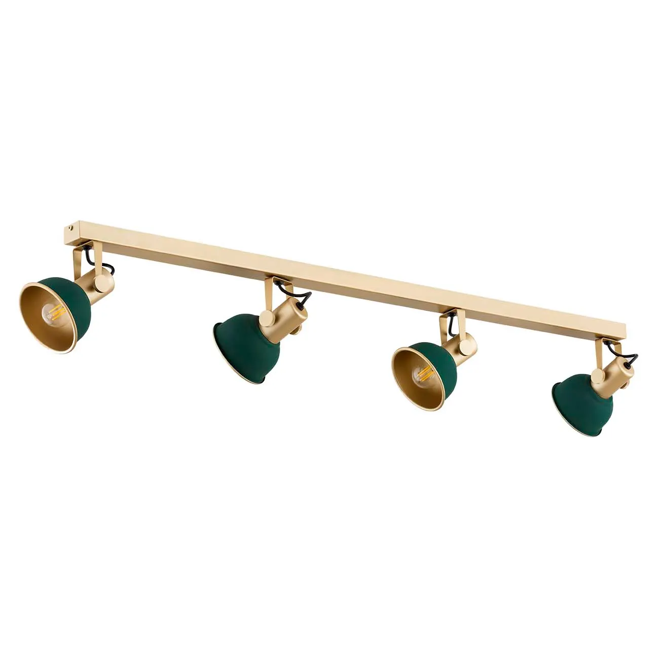 Plafon LENORA metalowy złoty matowy zielony 119 cm - 1800