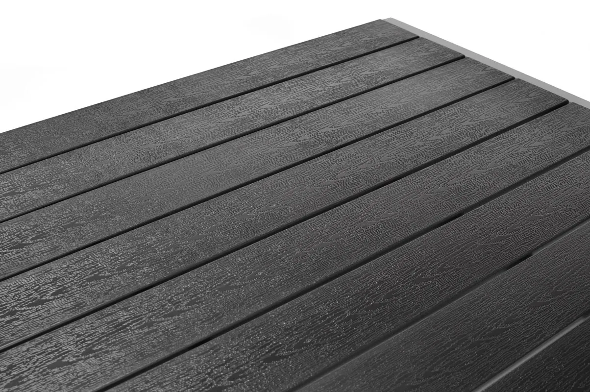 Stół ogrodowy aluminiowy MODENA 150x90 czarny/srebrny - FE5906948102835