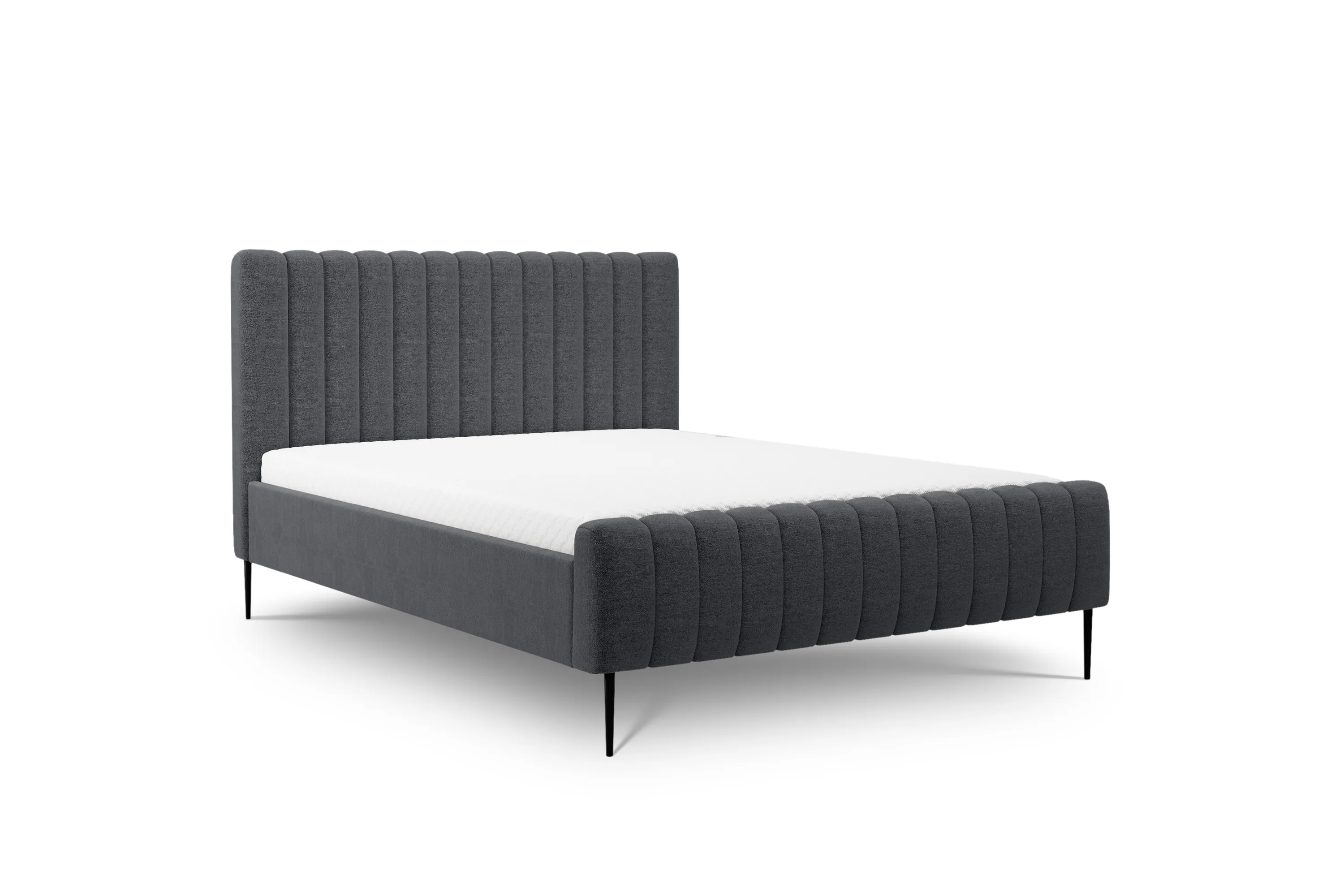 Łóżko Nicole / 120x200 / Raven 16 / czarne nogi - grafitowy