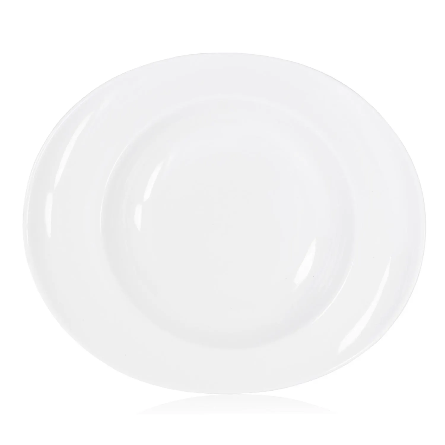 image talerz, porcelana, biały, okrągły, flat plate