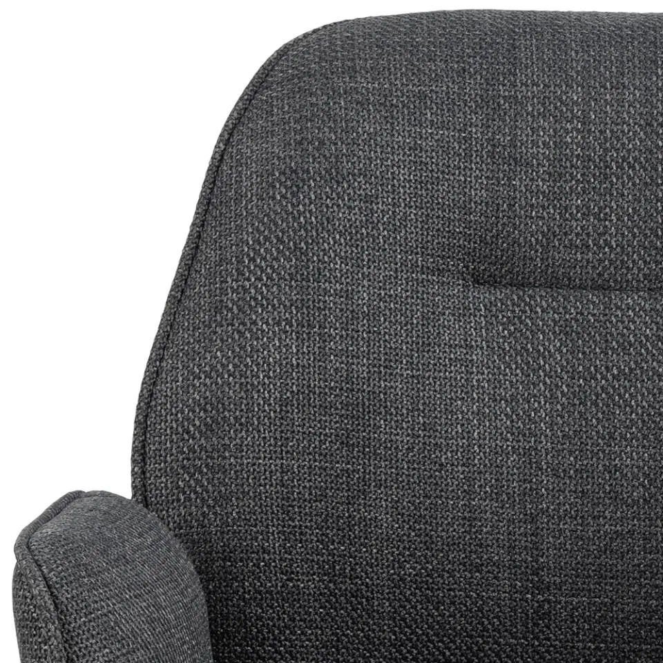 Krzesło obrotowe z podłokietnikami SPRING Ciemnoszary, Czarny (zamek błyskawiczny) - 0000101141