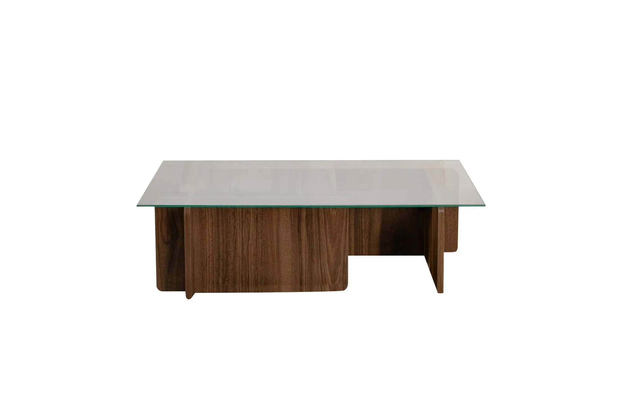 Stolik kawowy FLAVIO 65x105 cm orzechowy transpatentny
