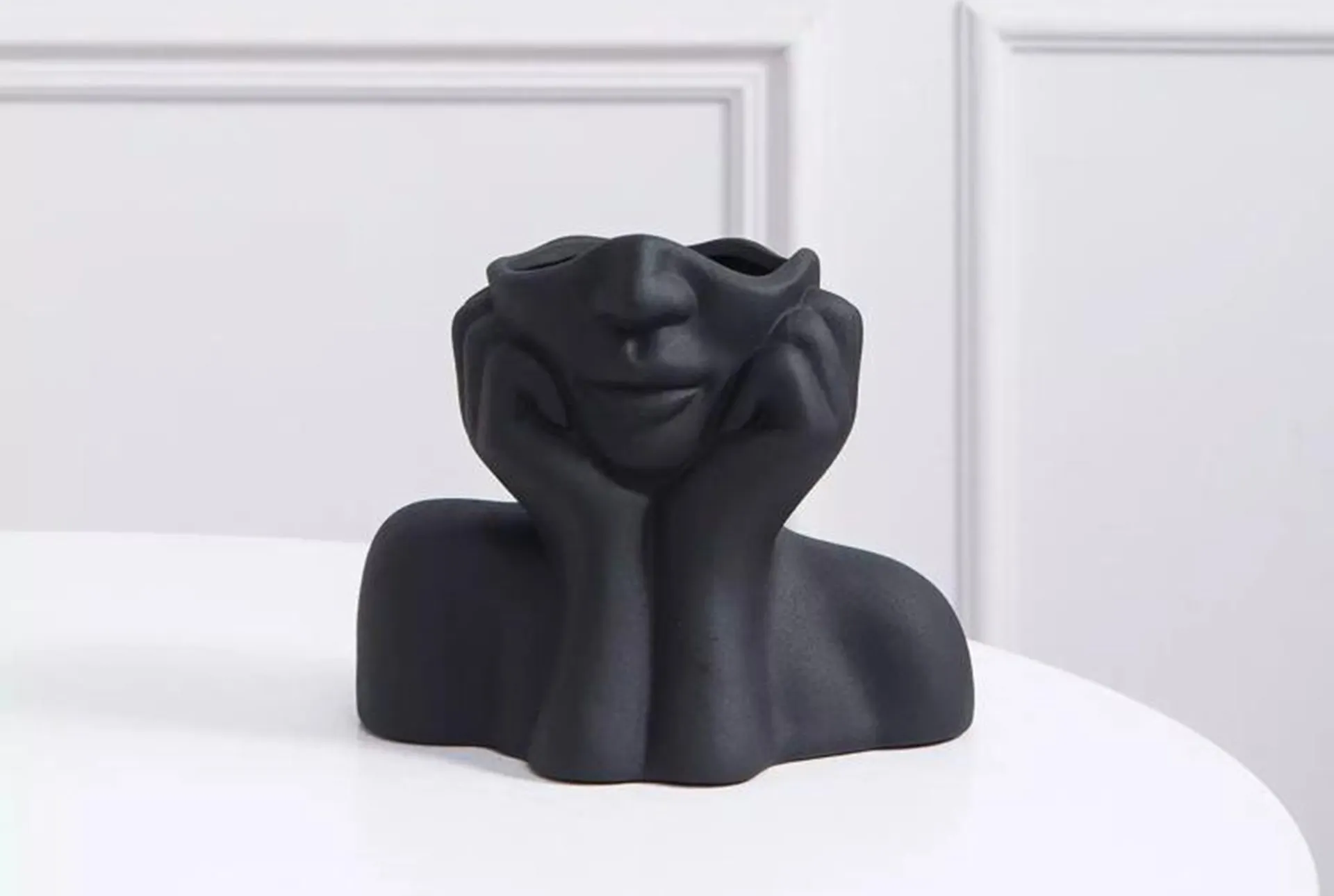 Wazon ceramiczny ISKANDINAV LAYD 19x11x16 cm czarny
