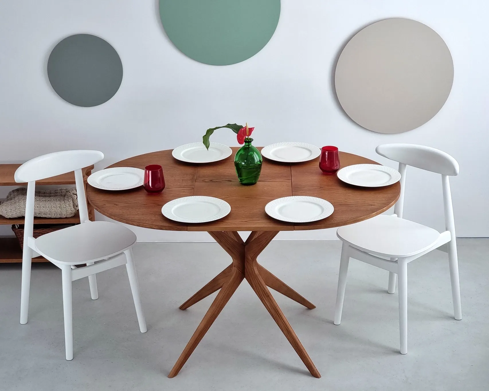 Stół rozkładany JUBI 90x90-130cm orzech - NRGBTJ_WALNUT_E