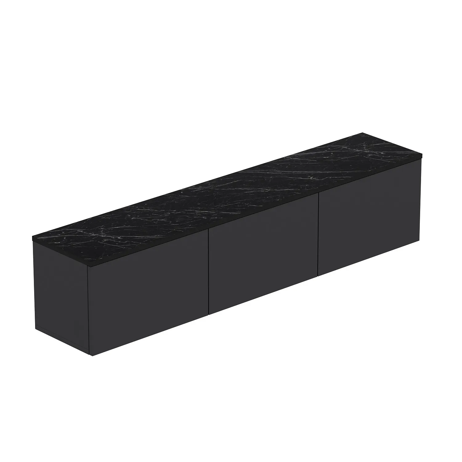 Szafka RTV wisząca 3-drzwiowa NEON ILLUMINATED 160 cm antracytowa Szafka RTV wisząca 3-drzwiowa NEON ILLUMINATED 160 cm antracytowa